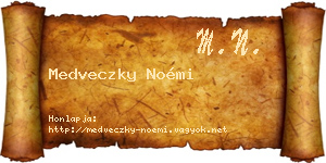 Medveczky Noémi névjegykártya