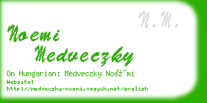 noemi medveczky business card